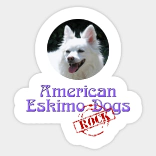 American Eskimo Dogs Rock Sticker